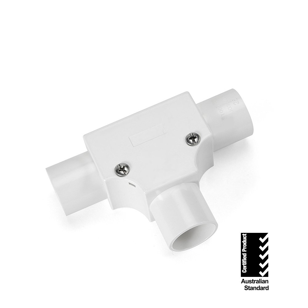 AS/NZS 2053 Standard Tee Fittings Connector Grey 1 Inspection Tee grey