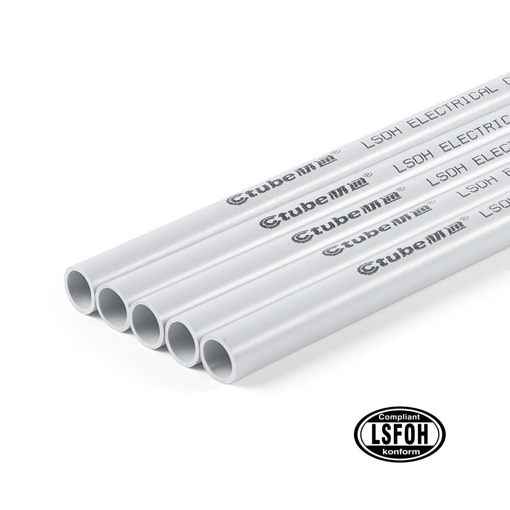 Low-Smoke Halogen-Free Rigid Electrical Conduit Pipe Grey 1 lszh grey rigid conduit pipe