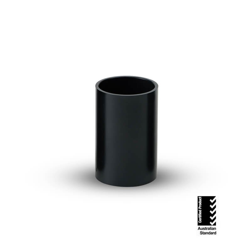 AS/NZS 2053 Standard Conduit Connector Coupling Black 1 black coupling