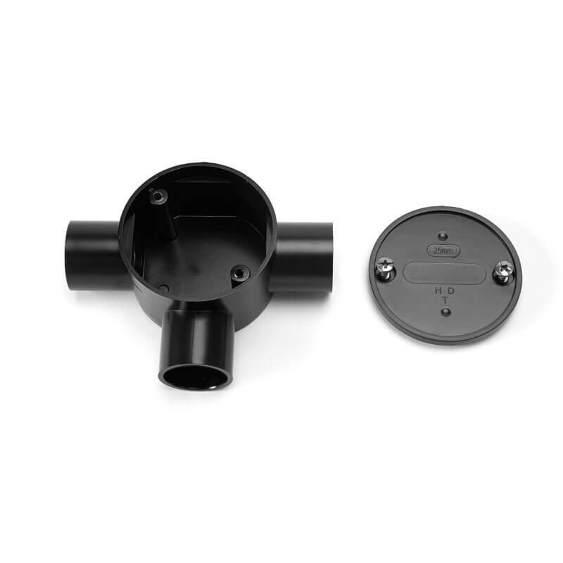 AS/NZS 2053 Solar Shallow Junction Box 5 junction box black