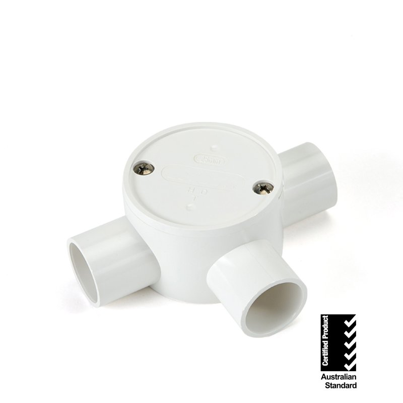 AS/NZS 2053 Standard Electrical Junction Box White 1 junction box white