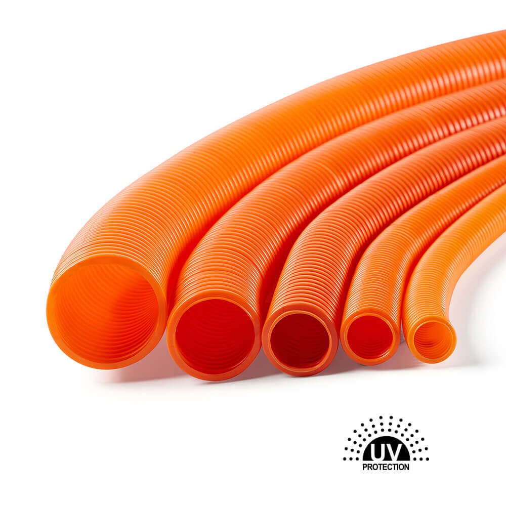 AS/NZS 2053 Solar Flexible Electrical Conduit Orange 1 orange pvc corrugated conduit pipe