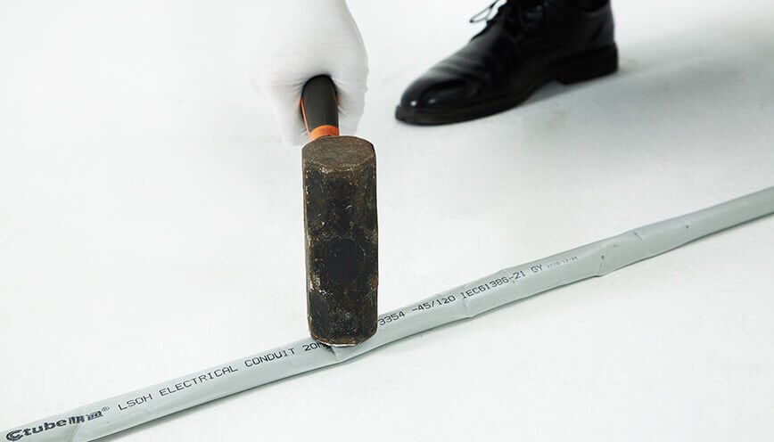 Low-Smoke Halogen-Free Rigid Electrical Conduit Pipe Grey 4 rigid conduit compress test