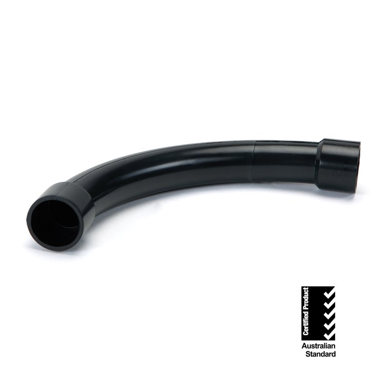 AS/NZS 2053 Standard Sweep Bend Black 1 sweep bend black