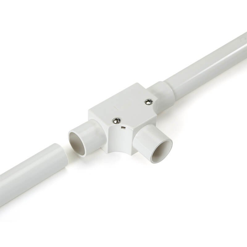 AS/NZS 2053 Standard Tee Fittings Connector White 2 tee fittings white